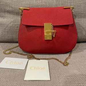 Chloe Drew bag in Red leather and Gold hardware. Great condition.
